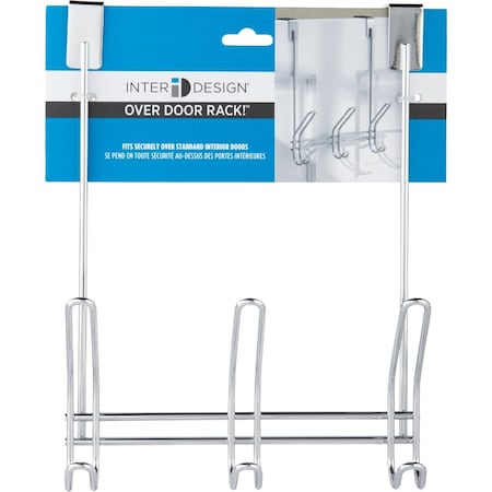 Idesign Classico Over-The-Door Chrome 3-Hook Rail 43912