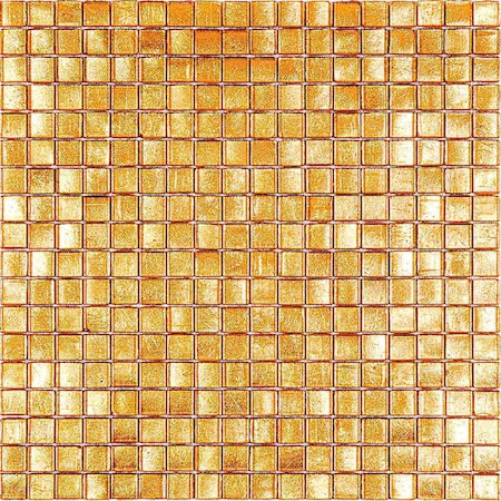 Apollo Tile Skosh 11.6 in. x 11.6 in. Glossy Gold Yellow Glass Mosaic Wall and Floor Tile 18.69 sqft/case, 20PK APLNB88YL333A