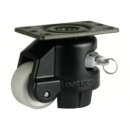 Foot Master Plate Caster, Polyurethane, 82mm H GDR-60FBLKPUSUW