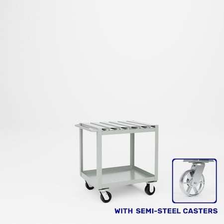 Pucel Slat Top Cart, 30 in W x 24 in D x 34 in H, Gray S-30-DT-2-S