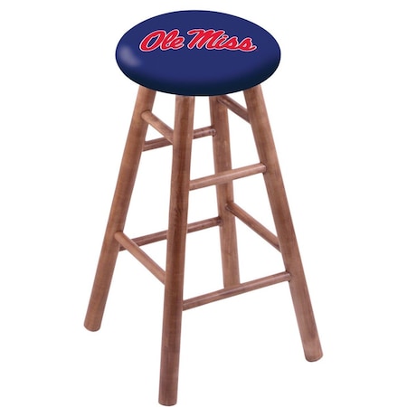 Holland Bar Stool Co Maple Bar Stool, Medium Finish, Ole' Miss Seat RC30MSMed