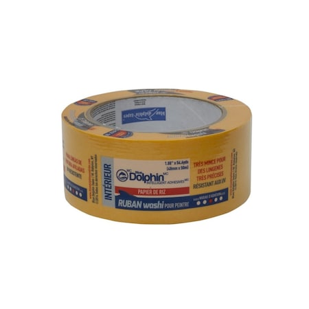 Blue Dolphin Painter's Tape 1.88" W X 54.6 yd L Yellow Medium Strength Painter's Tape Yellow TP WASHI SP2 02