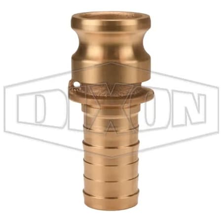 Dixon Boss-Lock Type E Cam and Groove Adapter, 6 in, Male Adapter x Hose Shank, Brass, Domestic 600-E-BR