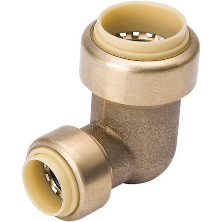 Proline Series ProLine 3/4'' PF x 1/2'' PF Brass Push Fit Reducing 90 Elbow 6631-043
