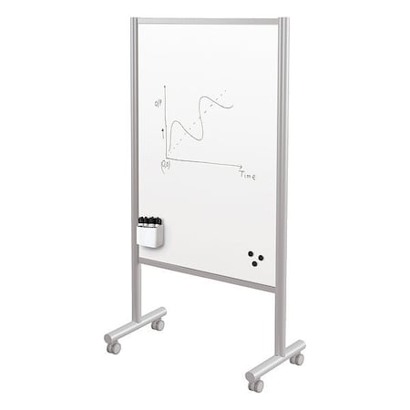 Mooreco Dry Erase White Board, 72" H, 30" W, Steel 59080