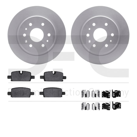Dynamic Friction Co DFC GEOSPEC Coated Rotor- Heavy Duty Brake Pad includes Hardware 4412-47011