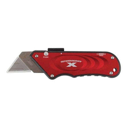 Olympia Tools Utility Knife, 1.18 in L Blade, 4.06 in W Blade, Straight Handle, Red Handle 33-132