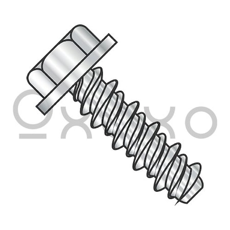 8-18X1/2 Unslot Indented Hex Washer High Low Screw Fully Threaded 410 Stainless Steel, 7000PK