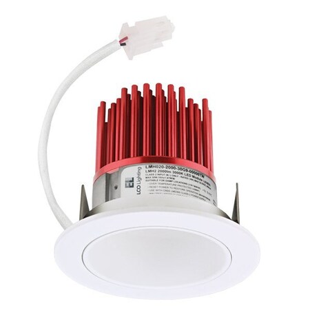 Elco Lighting 3in LED Light Engine, Reflector Trim, 1000lm, 3000K, Haze with White Trim E310C1030H2