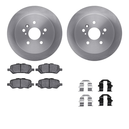 Dynamic Friction Co DFC Brake Rotor with 5000 Brake Pads and Hardware Kit 6512-76512