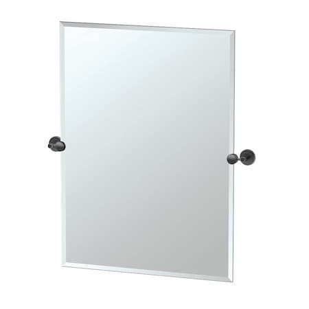 Gatco Latitude II 31.5" Frameless Rectangle Mirror Matte Black 4249MXS