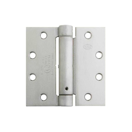 Ives 4 1/2 in. x 4 1/2 in. 3SP1 Spring Full Mortise Hinge, Satin Chrome 3SP1 4.5X4.5 652