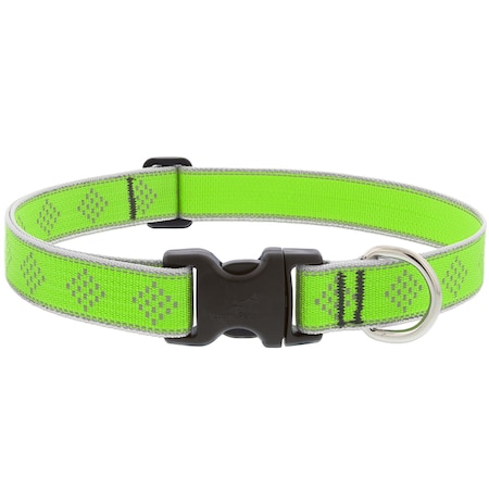Lupinepet Reflective Green Diamond Nylon Dog Adjustable Collar 48152