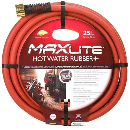 Swan 5/8 in ID x 25 ft L Water Hose, Rubber Tube CELSGHW58025