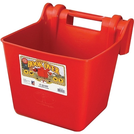 Little Giant Hook Over Feeder, 15 qt Volume, Polyethylene, Red HF15RED