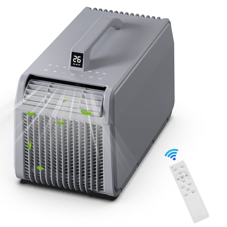 Edendirect 5500 BTU Portable Air Conditioner with Remote, 180sq. ft. with Heater, Dehumidifier, 2-Exhaust Pipes ZR-K01