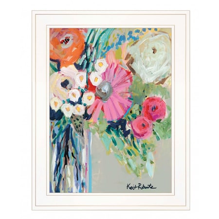 Homeroots From Mrs Hazels Garden 1 White Framed Print Wall Art 407715