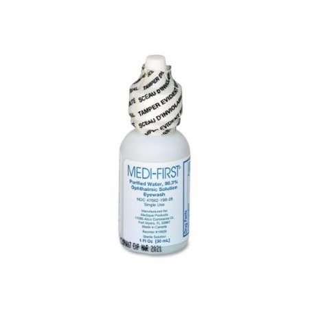Medi-First Medi-Wash Eyewash Solution, 1 oz, Squeeze Bottle 899-19828
