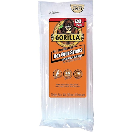 Gorilla Glue Gorilla High Strength Clear Hot Glue Sticks 20 pc 3032002