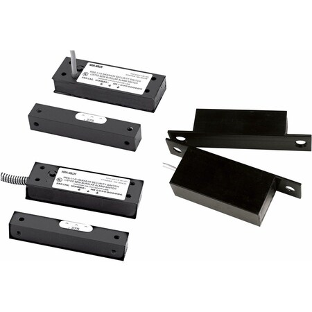 Securitron Mag Lock, Surface Mount Maximum Security Switch, Black, 12/24 VDC MSS-1G