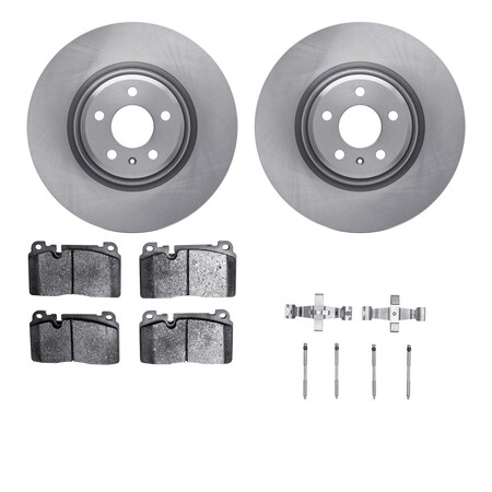 Dynamic Friction Co DFC Rotors with EURO 5000 Ceramic Brake Pads includes Hardware 6612-73263