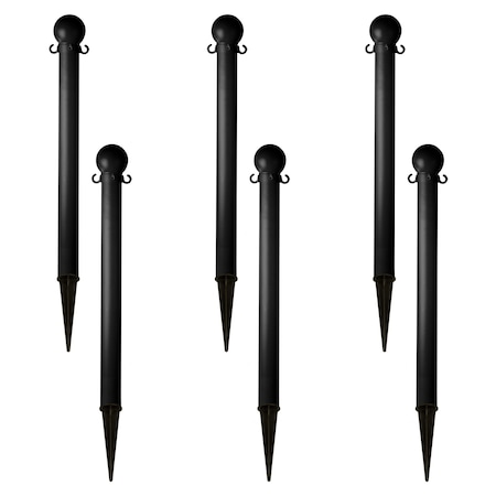 Mr. Chain 3" Black Ground Pole (6-Pack) 95503-6