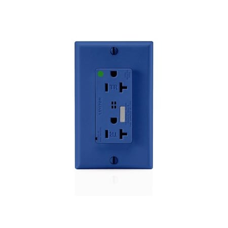 Leviton Surge Protector Receptacle, 20 Amp, 125 Volt, 5-20R NEMA, Blue T8380-B