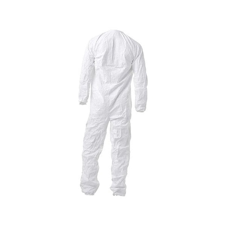 Dupont Bound Neck. Dolman Sleeve Design. Zipper Closure. White XL IC253BWHXL0025CS