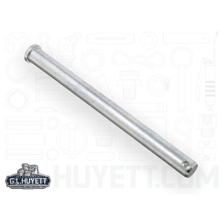 Huyett Clevis Pin, Zinc Plated, 0.500 in Dia x 5.766 in Overall L x 6.000 in Shank L x 0.156 in Hole Dia CLPZ-0500-6000