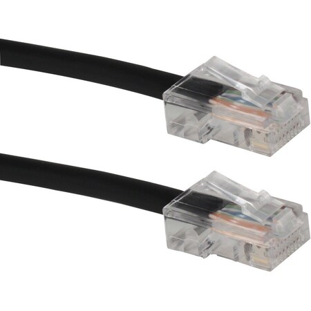 Qvs 250 ft. Cat6 Gigabit Solid Black Patch Cord with Poe Support CC715N-250BK