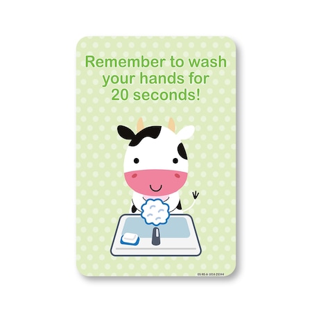 Signmission Public Safety, Remember To Wash Your Hands For 20 Seconds, 14in X 10in Aluminum, OS-NS-A-1014-25344 OS-NS-A-1014-25344