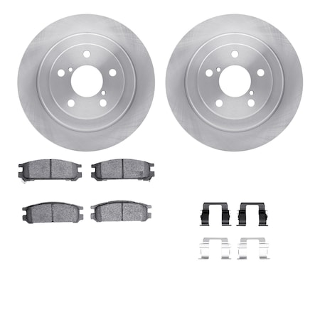 Dynamic Friction Co DFC Brake Rotor with 5000 Brake Pads and Hardware Kit 6512-13096
