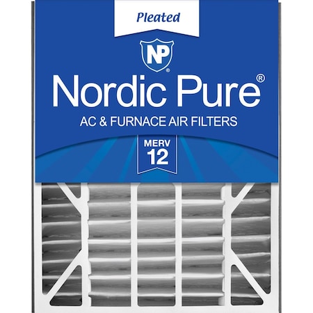 Nordic Pure 20x25x5 Pleated Air Filter, High Capacity, Electrostatically Charged Synthetic Media, MERV 12 20x25x5ABM12-1