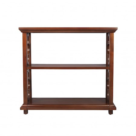 Homeroots 27" Brown Two Tier Standard Bookcase 389570