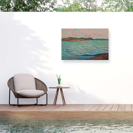 Trademark Fine Art Outdoor Canvas Art Marcus Jules 'Mouth of Kyrkesund' Wall Art for Patios, or Gardens GRL00894-OC1624WR