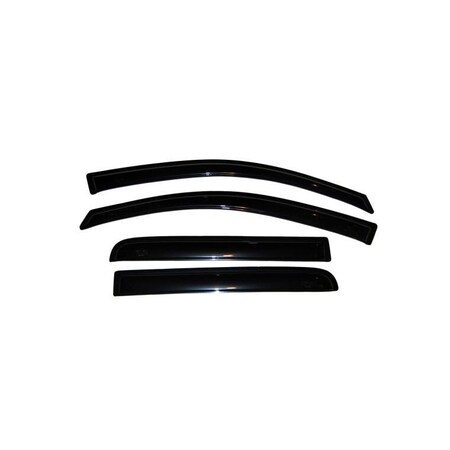 Ventshade Rainguards, Aerodynamic Design, Tape-On, Smoke, Acrylic, Set Of 4 94858