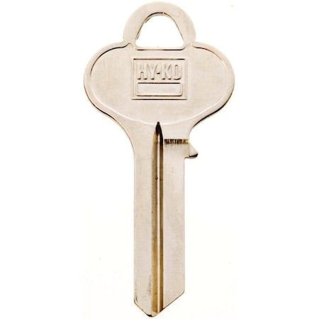Hy-Ko Key Blank, Brass, Nickel, For: Lori Cabinet, House Locks and Padlocks 11010LO1