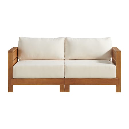 Alaterre Furniture Barton Weather-Resistant 2-Person Outdoor Loveseat with Stain-Resistant and Fade-Proof Cushions 80-OUTD-WD-2SOFA