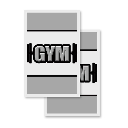 Signmission Gym, Vinyl Decals Only 24 Inch x 36 Inch, Vinyl Decal, 2PK DSB-2436-2PACK-Gym