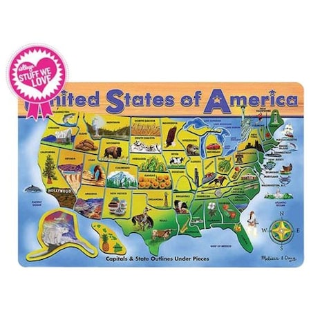 Melissa & Doug U.S.A. Map Puzzle, 12in x 16in, 45 Pieces 3797