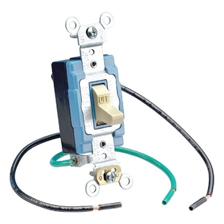 Leviton Toggle 3-Way HD Leaded 15A Ivory 1242-I