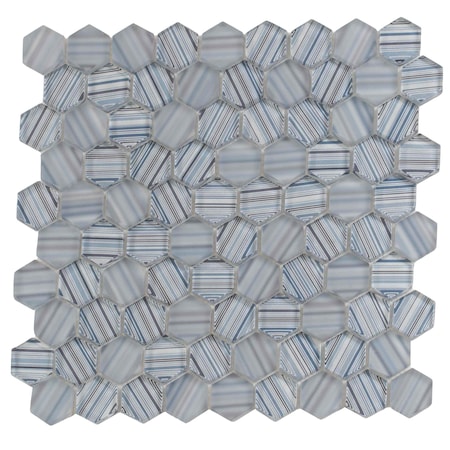 Apollo Tile Light Blue 11.6 in x 12 in Glass Glossy, Matte Floor and Wall Mosaic Tile 4.83 sqft/case, 5PK APLICL8805A