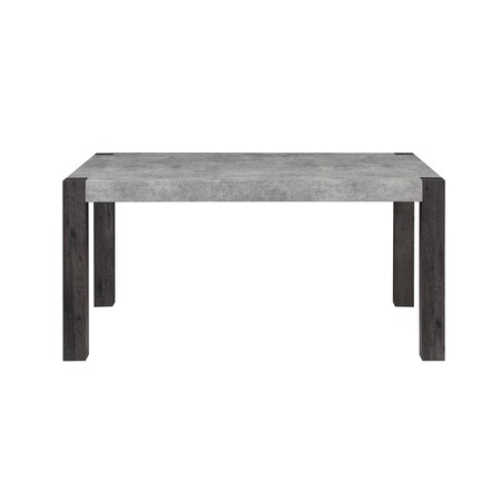 Homeroots 60" Gray Wood Dining Table 642279