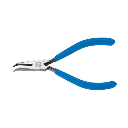 Klein Tools Electronics Pliers, Needle Nose with Curved Chain-Nose, 5-Inch D320-41/2C