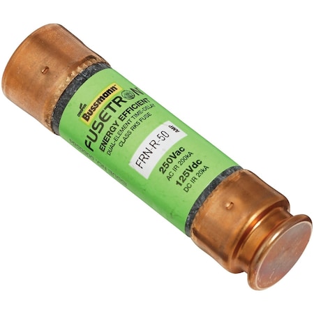Eaton Bussmann 50A FRN-R Cartridge Heavy-Duty Time Delay Cartridge Fuse FRN-R-50