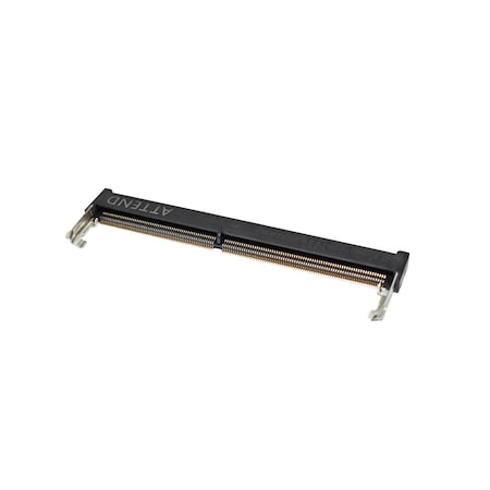 Attend DDR4 SODIMM Socket, Horizontal 4.0H, STD, G/F, Black, Reel, Solder Latch, Brass 124A-40A00