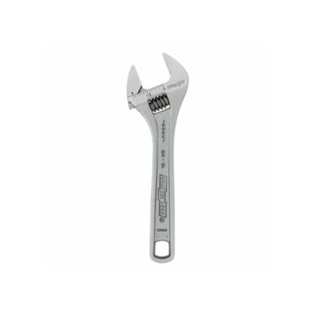 Channellock Adjustable Wrench, 6 in Long, 0.938 in Opening, Chrome, Bulk 140-806W-BULK