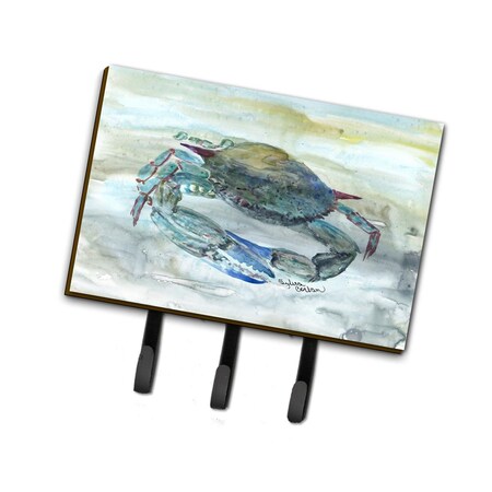 Carolines Treasures 6 x 2 x 9 in. Blue Crab Watercolor Leash or Key Holder SC2003TH68