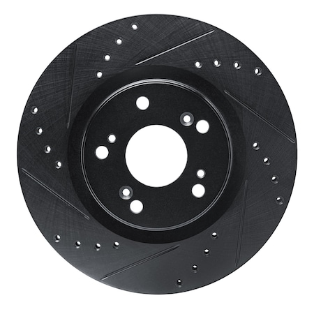 Dynamic Friction Co DFC Brake Rotor - Drilled and Slotted - Black 633-59057L