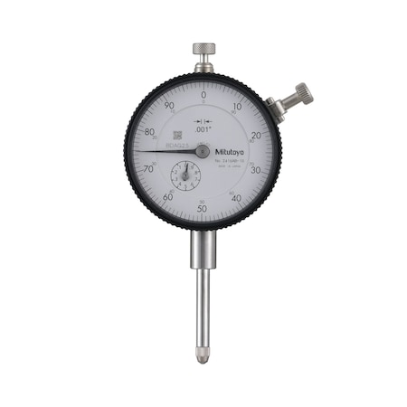 Mitutoyo Dial Indicator, .001, 1 In, 3/8, FB 2416AB-10